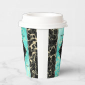 Gobelets En Papier 11ème anniversaire de Mariage turquoise (Droite)