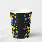 Gobelets En Papier 12e anniversaire : Fun Stars Motif et Rainbow 12 (Gauche)