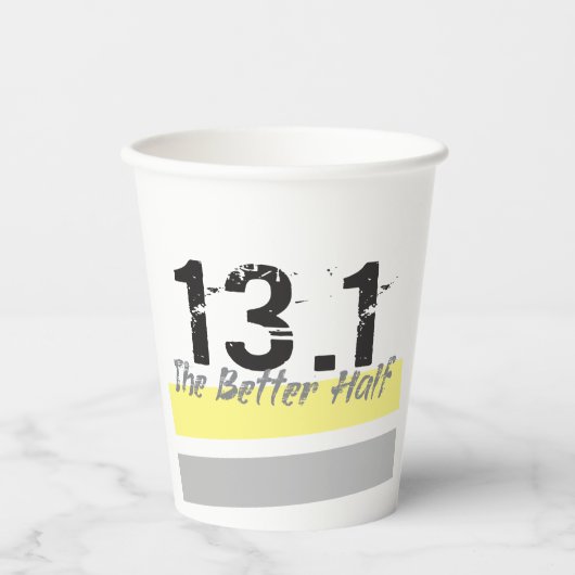Gobelets En Papier 13.1 Moitié meilleure - Moitié Marathon coureur (Recto)