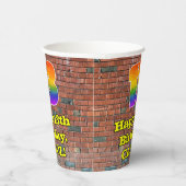 Gobelets En Papier 13e anniversaire : Arc-en-ciel amusant inspiré par (Droite)