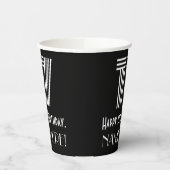 Gobelets En Papier 17e anniversaire — Art Déco Inspiré Look "17" + No (Gauche)