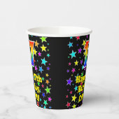Gobelets En Papier 17e anniversaire : Fun Stars Motif et Rainbow 17 (Gauche)