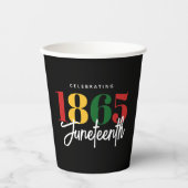 Gobelets En Papier 1865 Liberté Célébration de l'histoire noire (Recto)