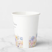 Gobelets En Papier 18e anniversaire de fête aquarelle Floral Custom (Gauche)