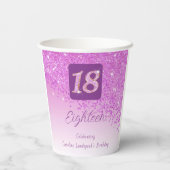 Gobelets En Papier 18e anniversaire stylish Falling Parties scintilla (Verso)