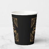 Gobelets En Papier 1920 Art Déco Black & Gold 40e anniversaire (Gauche)