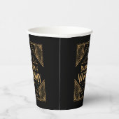 Gobelets En Papier 1920 Art Déco Black & Gold 40e anniversaire (Droite)