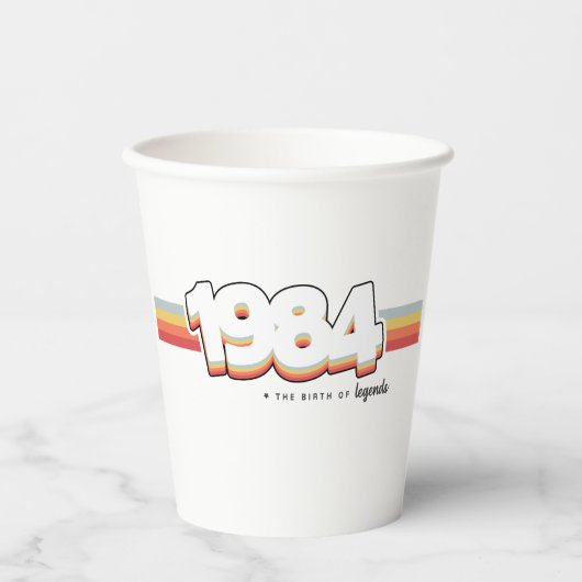 Gobelets En Papier 1984 La naissance des légendes (Recto)