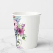 Gobelets En Papier 1 tasses de fleur (Verso)