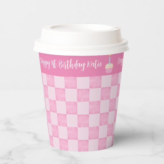 Gobelets En Papier 1er Anniversaire Cupcake tasse de papier