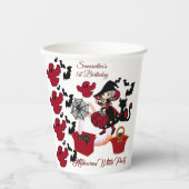 Gobelets En Papier 1er anniversaire Éffrayant sorcière fête Halloween (Recto)