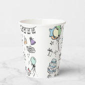 Gobelets En Papier 1er anniversaire main tirée (Gauche)