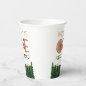 Gobelets En Papier 1er Anniversaire Nom Rustic One Happy Camper (Gauche)