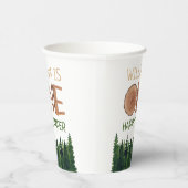 Gobelets En Papier 1er Anniversaire Nom Rustic One Happy Camper (Droite)