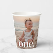 Gobelets En Papier 1er anniversaire Photo - un (Verso)