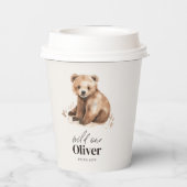 Gobelets En Papier 1er anniversaire Wild One ours moderne élégante fê (Verso)