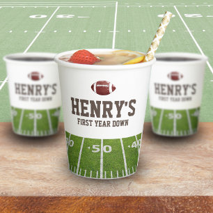 Gobelets En Papier 1ère année de bas Football Boy's Birthday