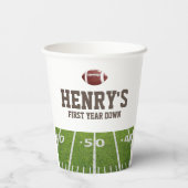 Gobelets En Papier 1ère année de bas Football Boy's Birthday (Verso)