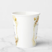 Gobelets En Papier 1re Bee-day Girl Botanical White Paper Cups (Gauche)