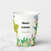 Gobelets En Papier 1st Birthday Dinosaur Minimal baby boy (Verso)