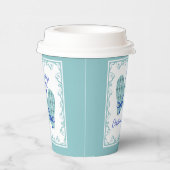 Gobelets En Papier 1st Christmas Mittens Blue Bow Holiday (Droite)