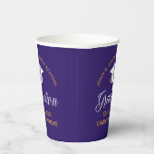 Gobelets En Papier 2023 Purple Gold Graduation Custom School Party (Droite)
