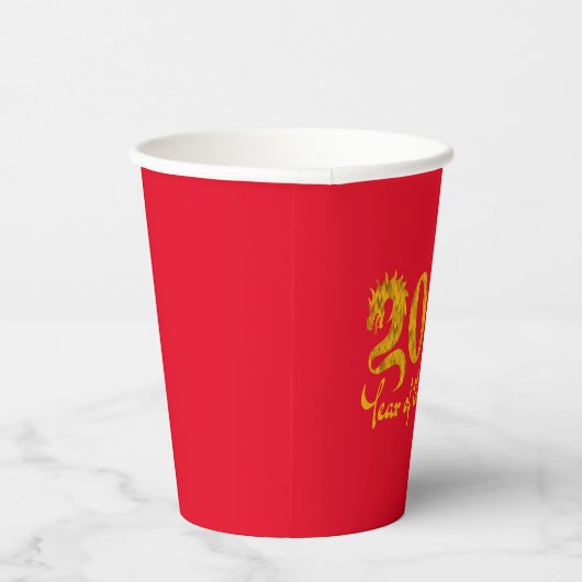 GOBELETS EN PAPIER 2024 ANNÉE DE L'OR DRAGON (Droite)