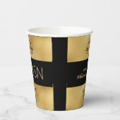 Gobelets En Papier 2024 Graduation NURSE BSN Nom Année Black Gold (Gauche)