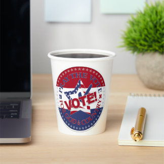 Gobelets En Papier 2024 Priez pour le vote pour Dieu et la patrie VOT