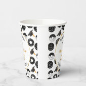 Gobelets En Papier 2025 Donuts and Degrees Modern Black and White (Gauche)