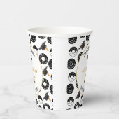 Gobelets En Papier 2025 Donuts and Degrees Modern Black and White (Droite)