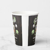 Gobelets En Papier 2025 Graduation Pale Vert Blurred Texte & Photo (Droite)