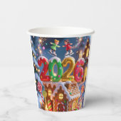 Gobelets En Papier 2026 Christmas & New Year Paper Cup (Verso)