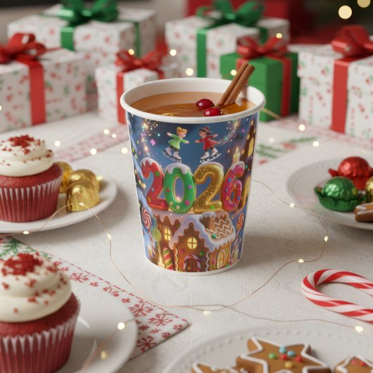 Gobelets En Papier 2026 Christmas & New Year Paper Cup