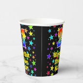 Gobelets En Papier 21e anniversaire : Fun Stars Motif et Rainbow 21 (Droite)