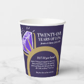 Gobelets En Papier 21e anniversaire mariage iolite faits amusants vio (Verso)