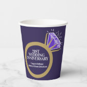 Gobelets En Papier 21e anniversaire mariage iolite faits amusants vio (Recto)