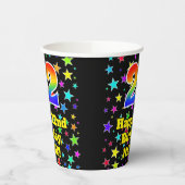 Gobelets En Papier 22e anniversaire : Fun Stars Motif et Rainbow 22 (Gauche)