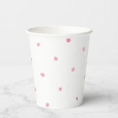 Gobelets en papier (236 ml) - Points roses (Verso)
