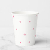 Gobelets en papier (236 ml) - Points roses (Droite)