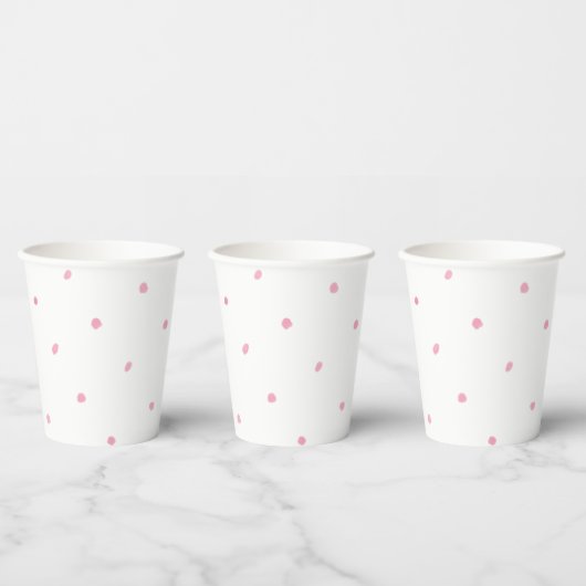 Gobelets en papier (236 ml) - Points roses (Multi)