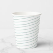 Gobelets en papier (236 ml) - Rayures bleues (Verso)