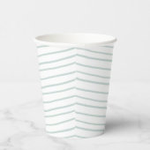 Gobelets en papier (236 ml) - Rayures bleues (Droite)