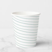 Gobelets en papier (236 ml) - Rayures bleues (Recto)