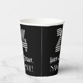 Gobelets En Papier 24e anniversaire — Art Déco Inspiré Look "24" + No (Droite)