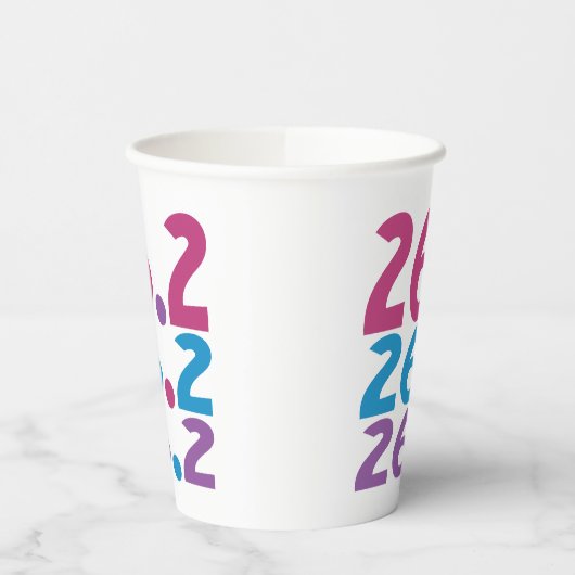 Gobelets En Papier 26.2 marathonien - Marathon Runner thème (Gauche)