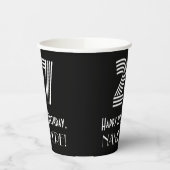 Gobelets En Papier 27e anniversaire — Art Déco Inspiré Look "27" + No (Gauche)