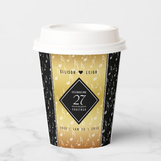 Gobelets En Papier 27e anniversaire du Mariage de musique (Recto)