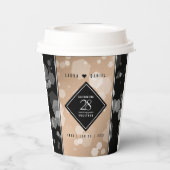 Gobelets En Papier 28e anniversaire du Mariage de lin élégant (Verso)