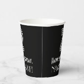 Gobelets En Papier 2e anniversaire — Art Déco Inspiré Look "2" + Nom (Droite)